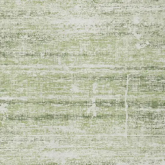 Artichoke Green Green And Ivory Abstract Washable Indoor Outdoor Area Rug Photo 4