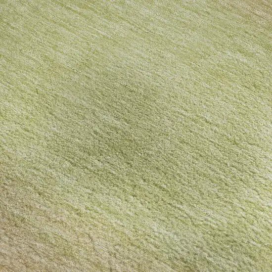 Artichoke Green Ivory And Beige Striped Washable Area Rug With UV Protection Photo 3