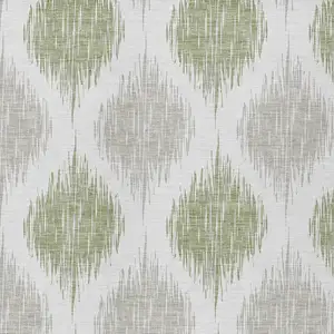 Photo of Artichoke Green Ivory And Gray Ikat Washable Indoor Outdoor Area Rug