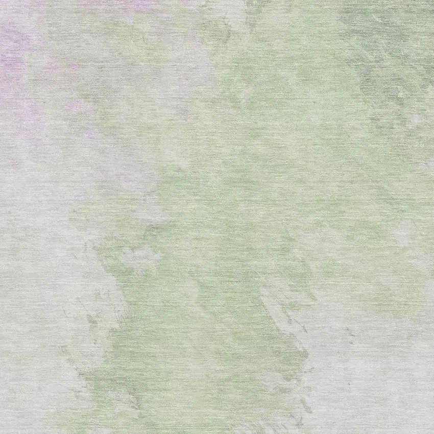 Artichoke Green Ivory And Lavender Abstract Washable Area Rug With UV Protection Photo 2