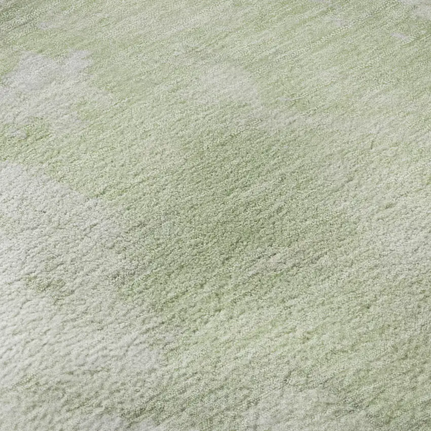 Artichoke Green Ivory And Lavender Abstract Washable Area Rug With UV Protection Photo 7