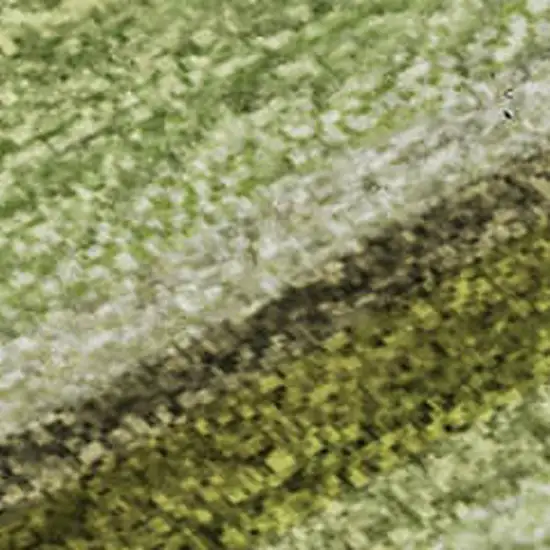 Artichoke Green Ivory And Purple Abstract Washable Area Rug With UV Protection Photo 2