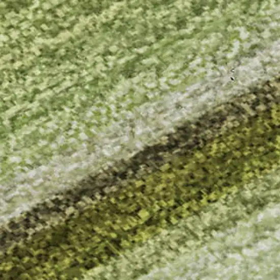 Artichoke Green Ivory And Purple Abstract Washable Area Rug With UV Protection Photo 3