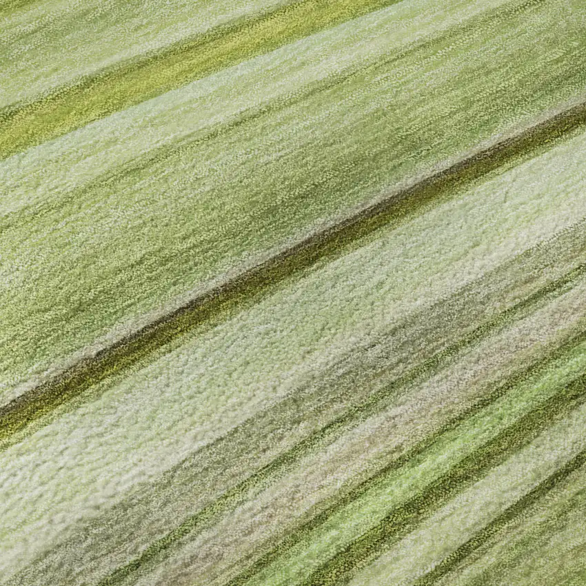 Artichoke Green Ivory And Purple Abstract Washable Area Rug With UV Protection Photo 1