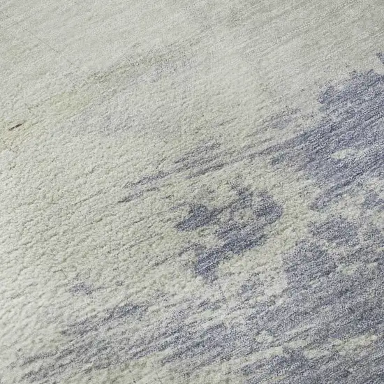 Artichoke Green Lavender And Ivory Abstract Washable Area Rug With UV Protection Photo 1