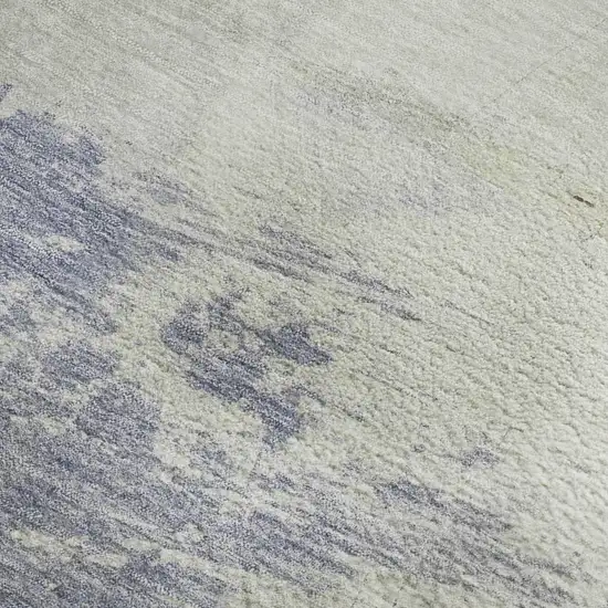 Artichoke Green Lavender And Ivory Abstract Washable Area Rug With UV Protection Photo 2