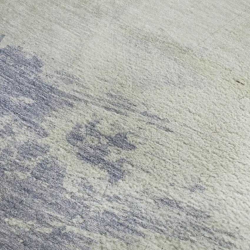 Artichoke Green Lavender And Ivory Abstract Washable Area Rug With UV Protection Photo 2