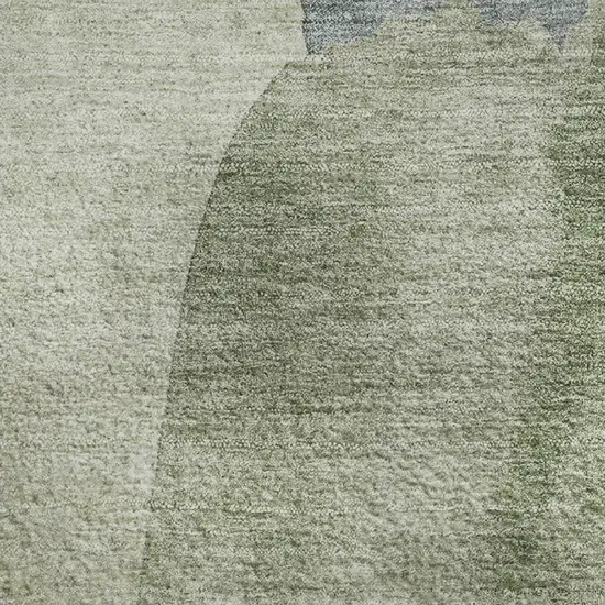 Artichoke Green Lavender And Taupe Abstract Washable Area Rug With UV Protection Photo 3