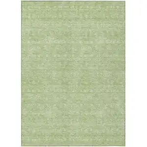 Photo of Artichoke Green Mint Green And Ivory Floral Washable Indoor Outdoor Area Rug