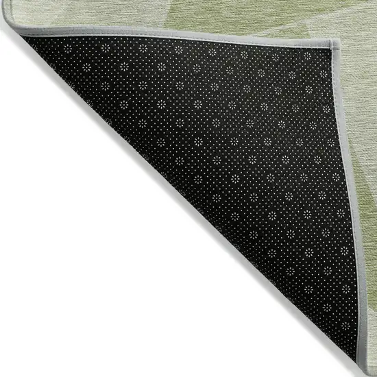 Artichoke Green Mint Green And Sage Geometric Washable Indoor Outdoor Area Rug Photo 3