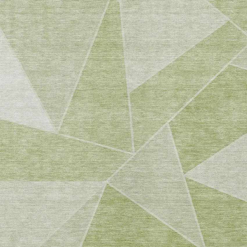 Artichoke Green Mint Green And Sage Geometric Washable Indoor Outdoor Area Rug Photo 5