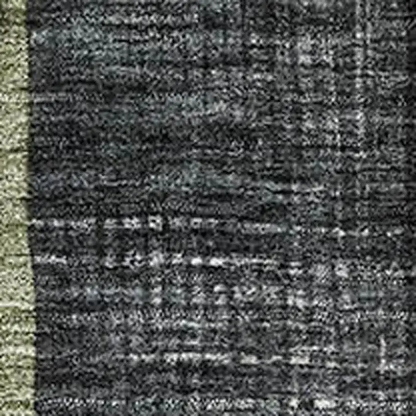 Artichoke Green Silver And Gray Geometric Washable Area Rug With UV Protection Photo 2