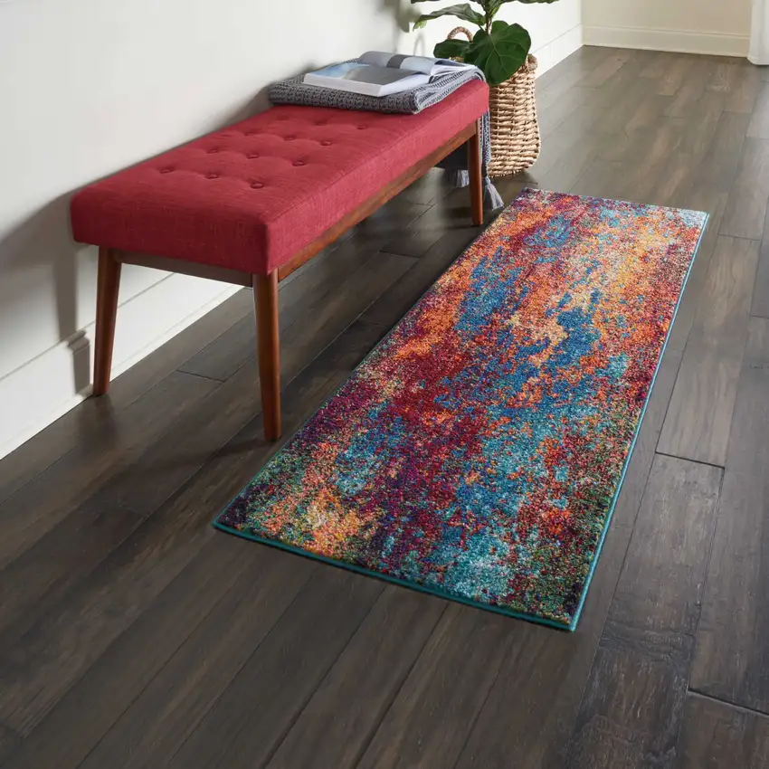 Atlantic Abstract Power Loom Non Skid Area Rug Photo 5