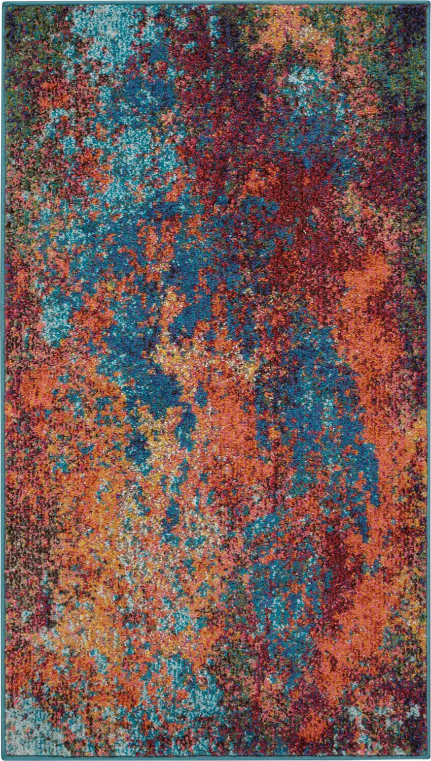 Atlantic Abstract Power Loom Non Skid Area Rug Photo 4