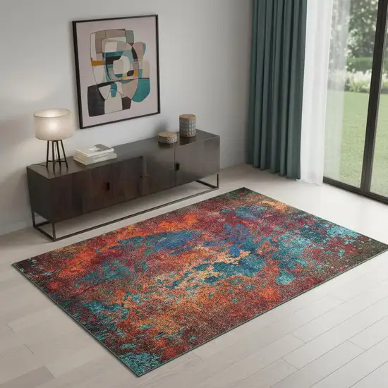 Atlantic Abstract Power Loom Non Skid Area Rug Photo 1