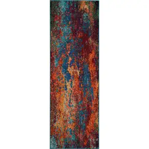 Photo of Atlantic Abstract Power Loom Non Skid Runner Rug