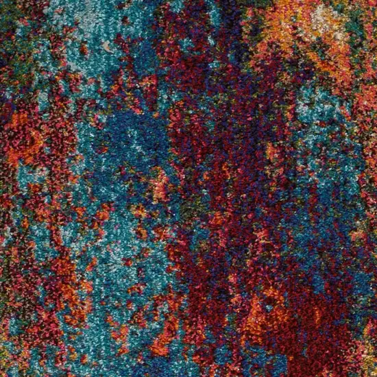 2' X 6' Atlantic Abstract Power Loom Non Skid Runner Rug Photo 2