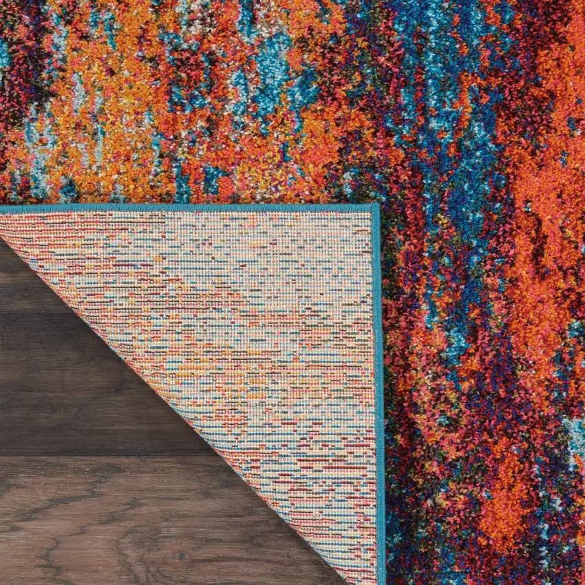 2' X 8' Atlantic Abstract Power Loom Non Skid Runner Rug Photo 9