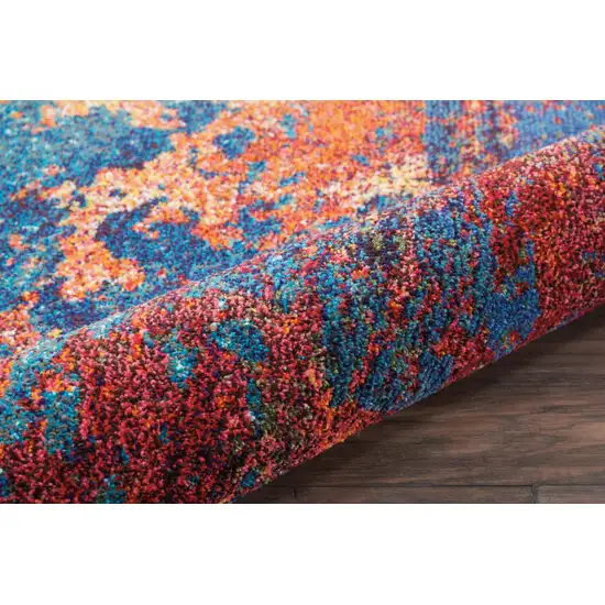 4' X 4' Atlantic Round Abstract Power Loom Non Skid Area Rug Photo 7