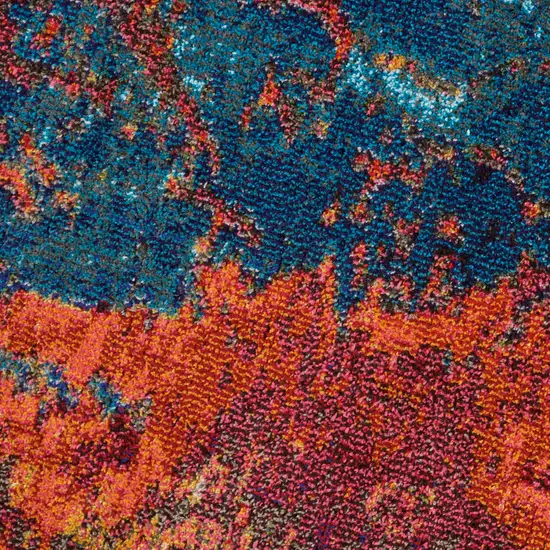 8' X 8' Atlantic Round Abstract Power Loom Non Skid Area Rug Photo 9