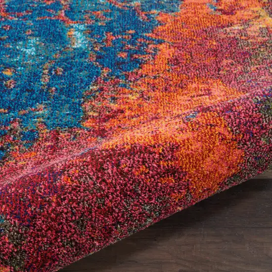 8' X 8' Atlantic Round Abstract Power Loom Non Skid Area Rug Photo 8