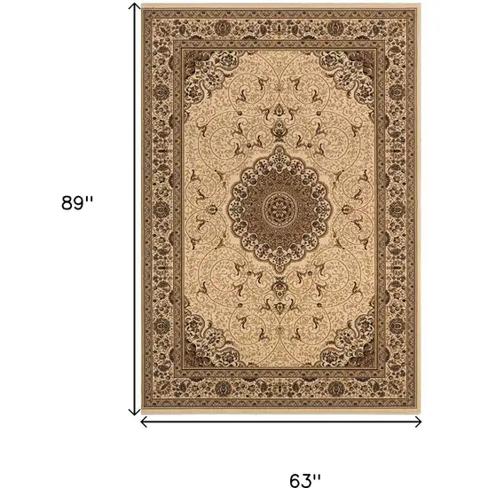 Beige Abstract Area Rug Photo 3