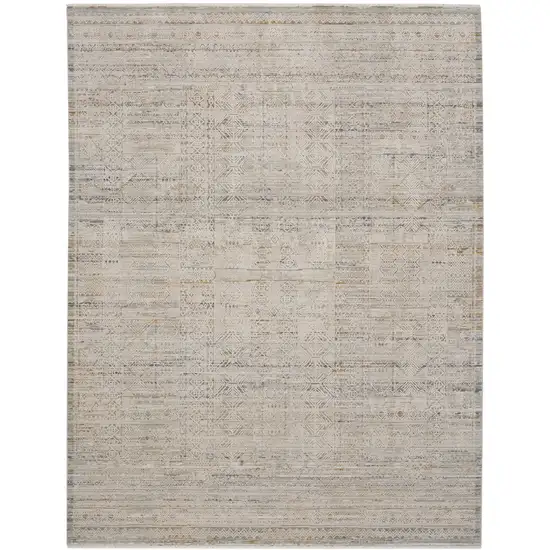 Beige Abstract Area Rug Photo 9