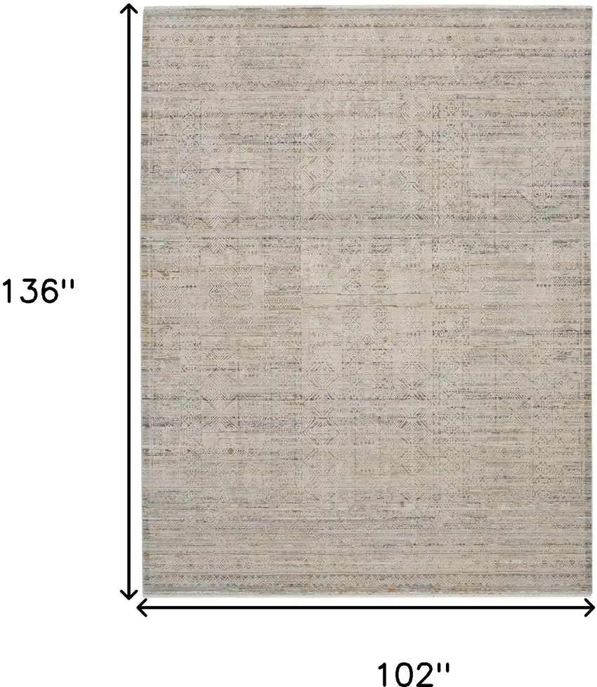 Beige Abstract Area Rug Photo 3
