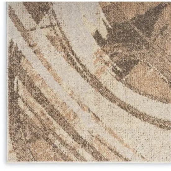 Beige Abstract Area Rug Photo 9