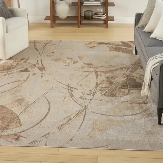 Beige Abstract Area Rug Photo 4