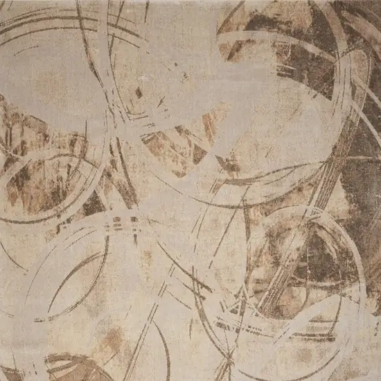Beige Abstract Area Rug Photo 7
