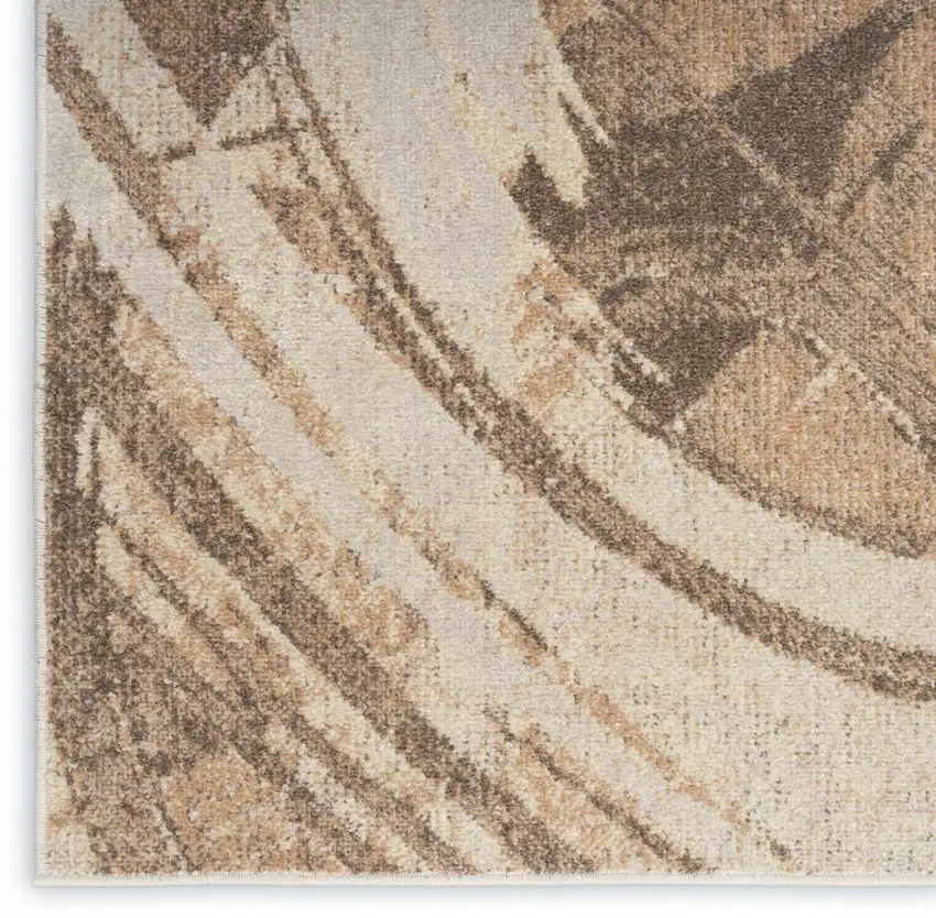 Beige Abstract Area Rug Photo 9