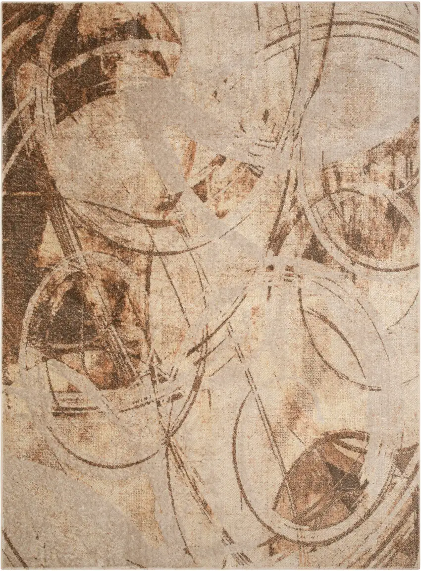 Beige Abstract Area Rug Photo 4