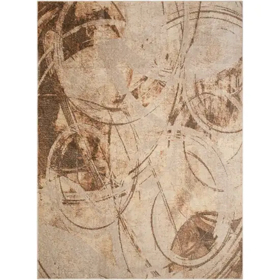Beige Abstract Area Rug Photo 4