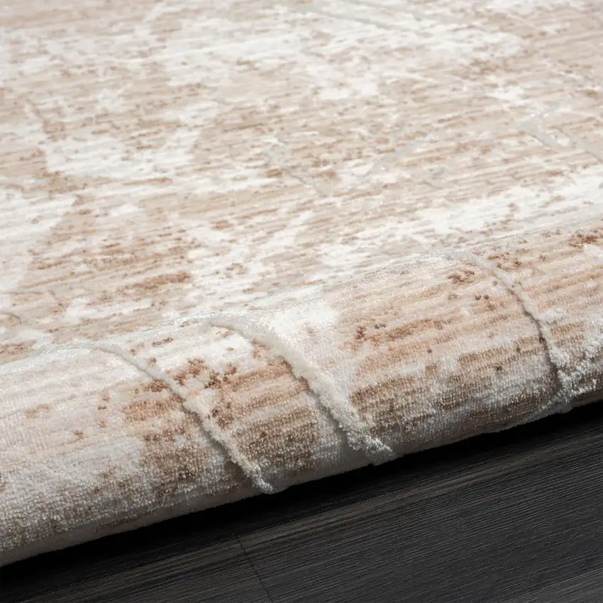 Beige Abstract Area Rug Photo 9