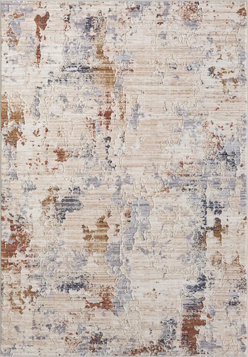Beige Abstract Area Rug Photo 3