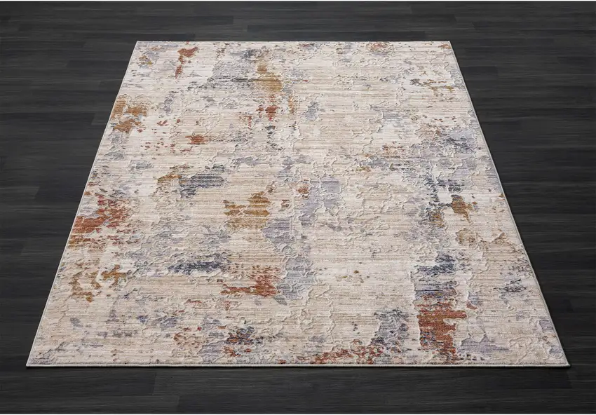 Beige Abstract Area Rug Photo 1
