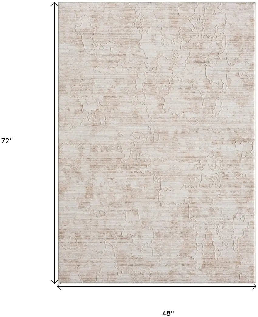 Beige Abstract Area Rug Photo 7