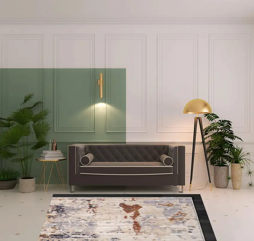 Beige Abstract Area Rug Photo 3