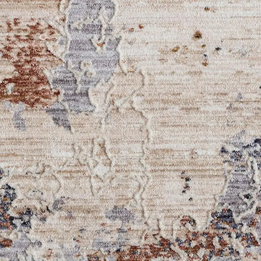 Beige Abstract Area Rug Photo 4