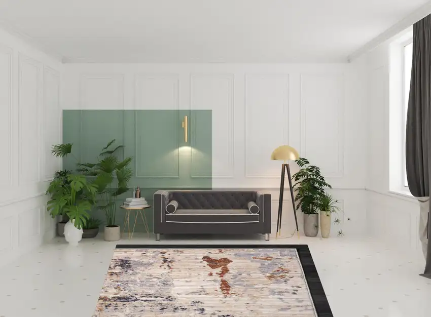 Beige Abstract Area Rug Photo 3
