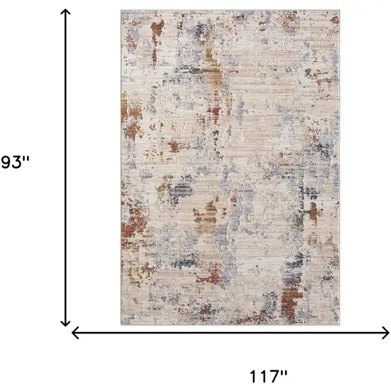 Beige Abstract Area Rug Photo 3