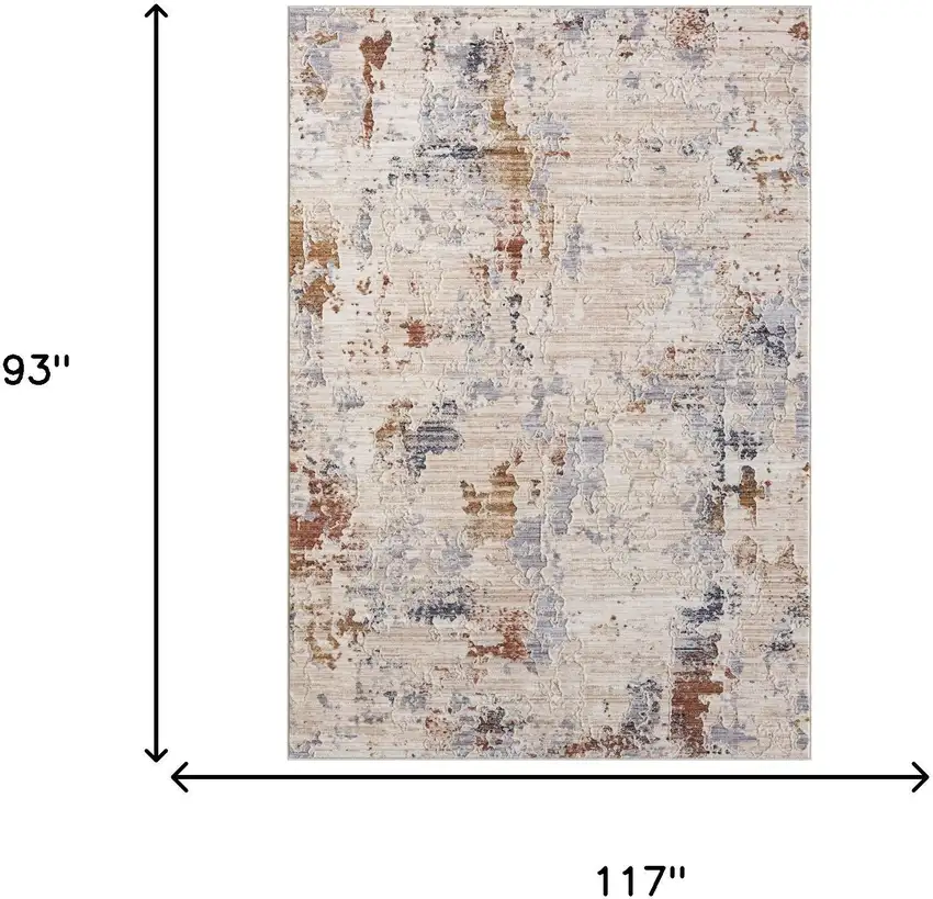 Beige Abstract Area Rug Photo 3