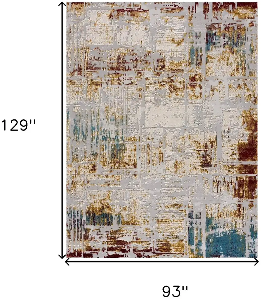 Beige Abstract Area Rug Photo 7