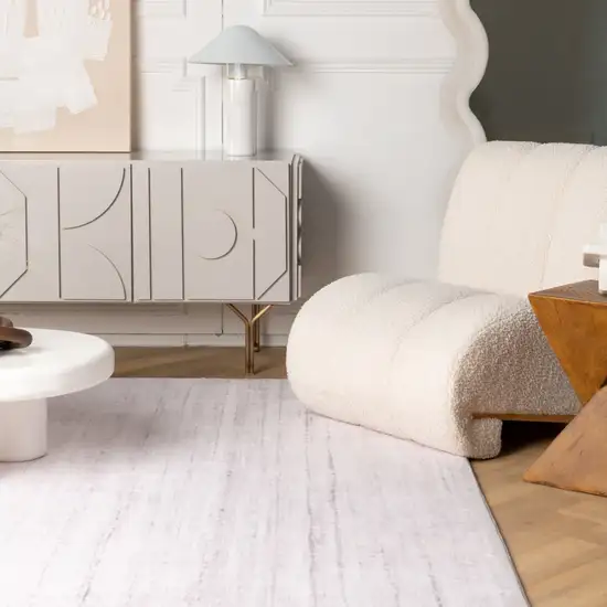 Beige Abstract Area Rug Photo 9