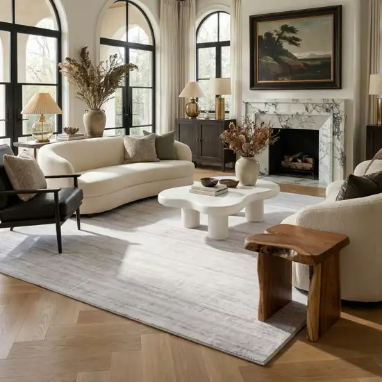 Beige Abstract Area Rug Photo 6
