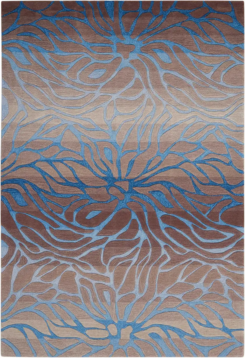 Beige Abstract Area Rug Photo 2