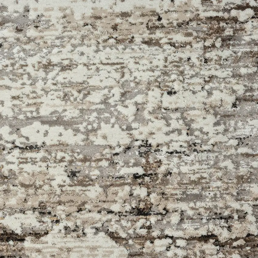 Beige Abstract Distressed Area Rug Photo 9