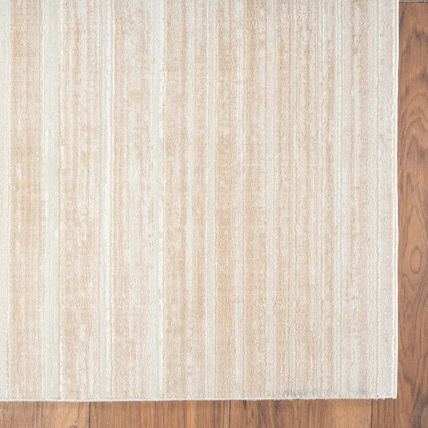 Beige Abstract Distressed Area Rug Photo 8
