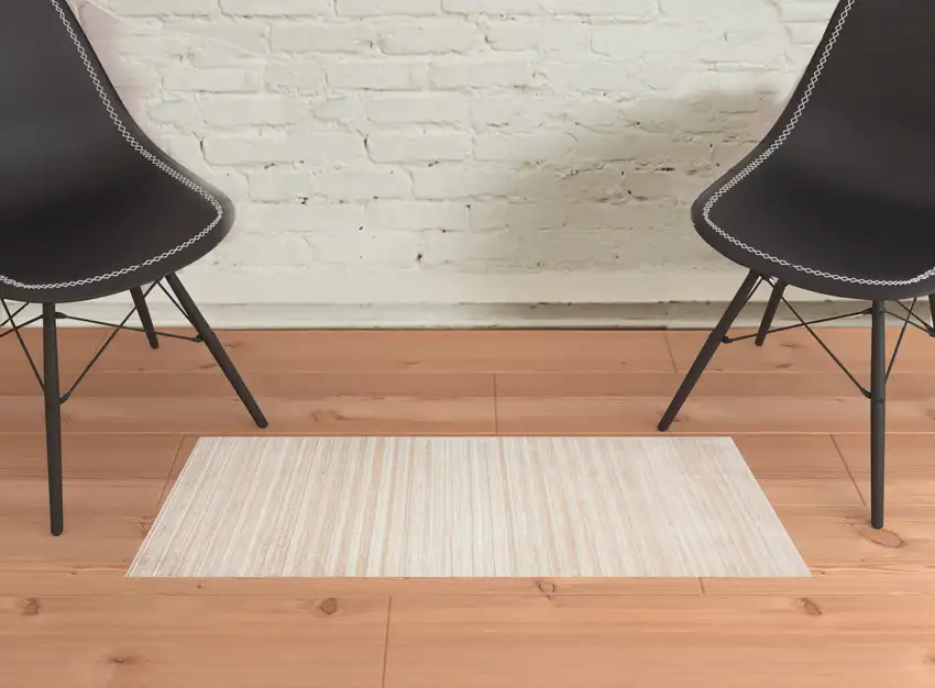 Beige Abstract Distressed Area Rug Photo 2